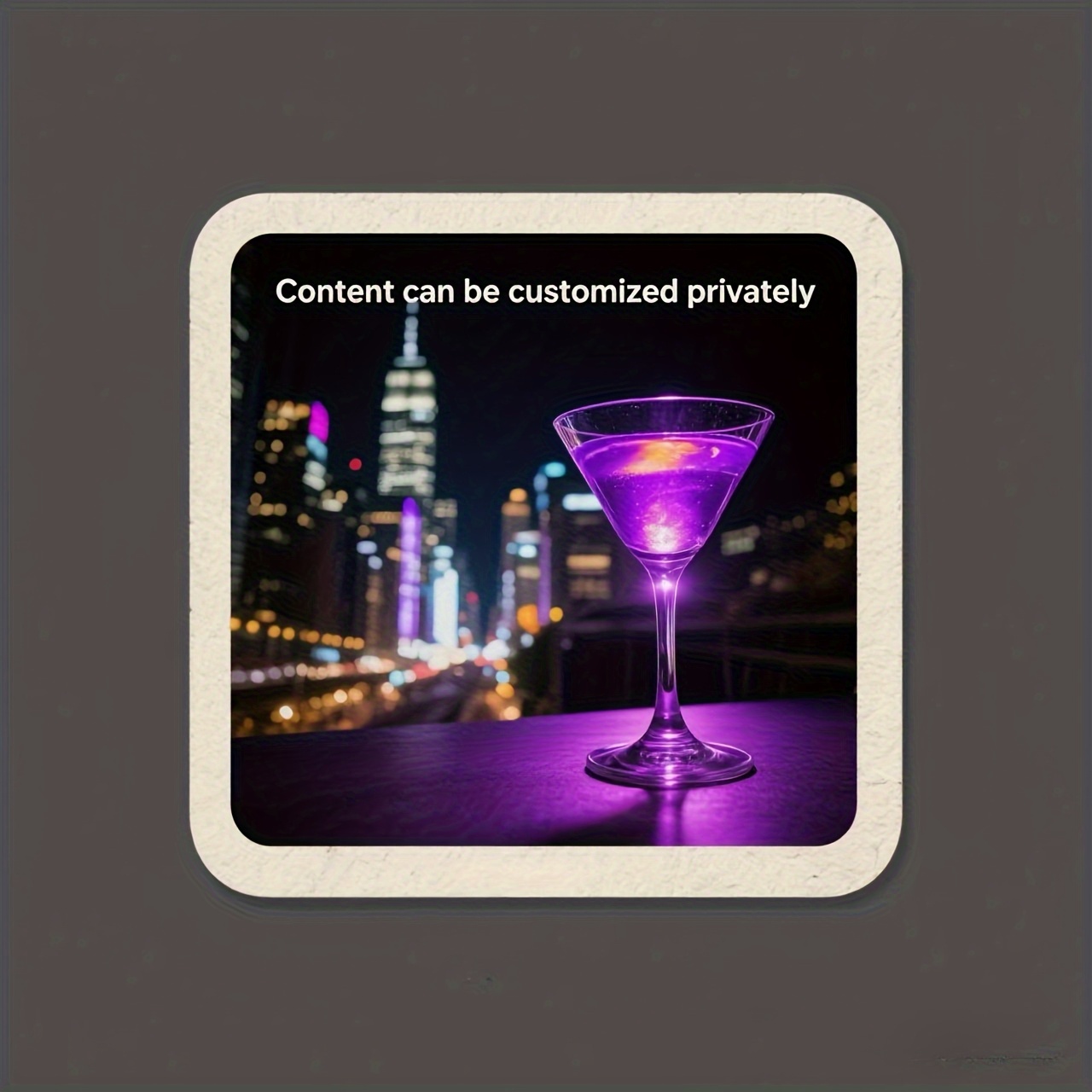 Custom Square Coasters with Personalized Logos and Designs